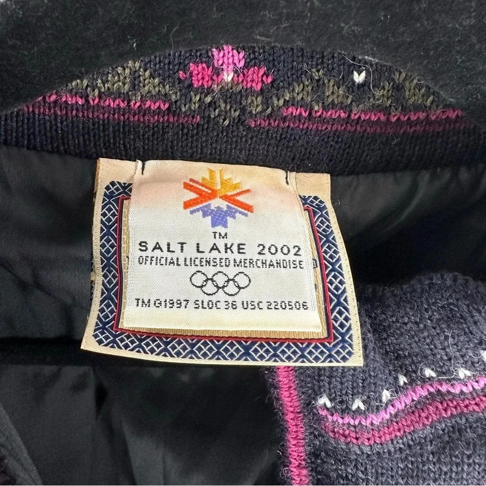 Vintage Dale of Norway Salt Lake City Olympics 2002 Full Zip Wool Sweater Medium - Picture 8 of 10